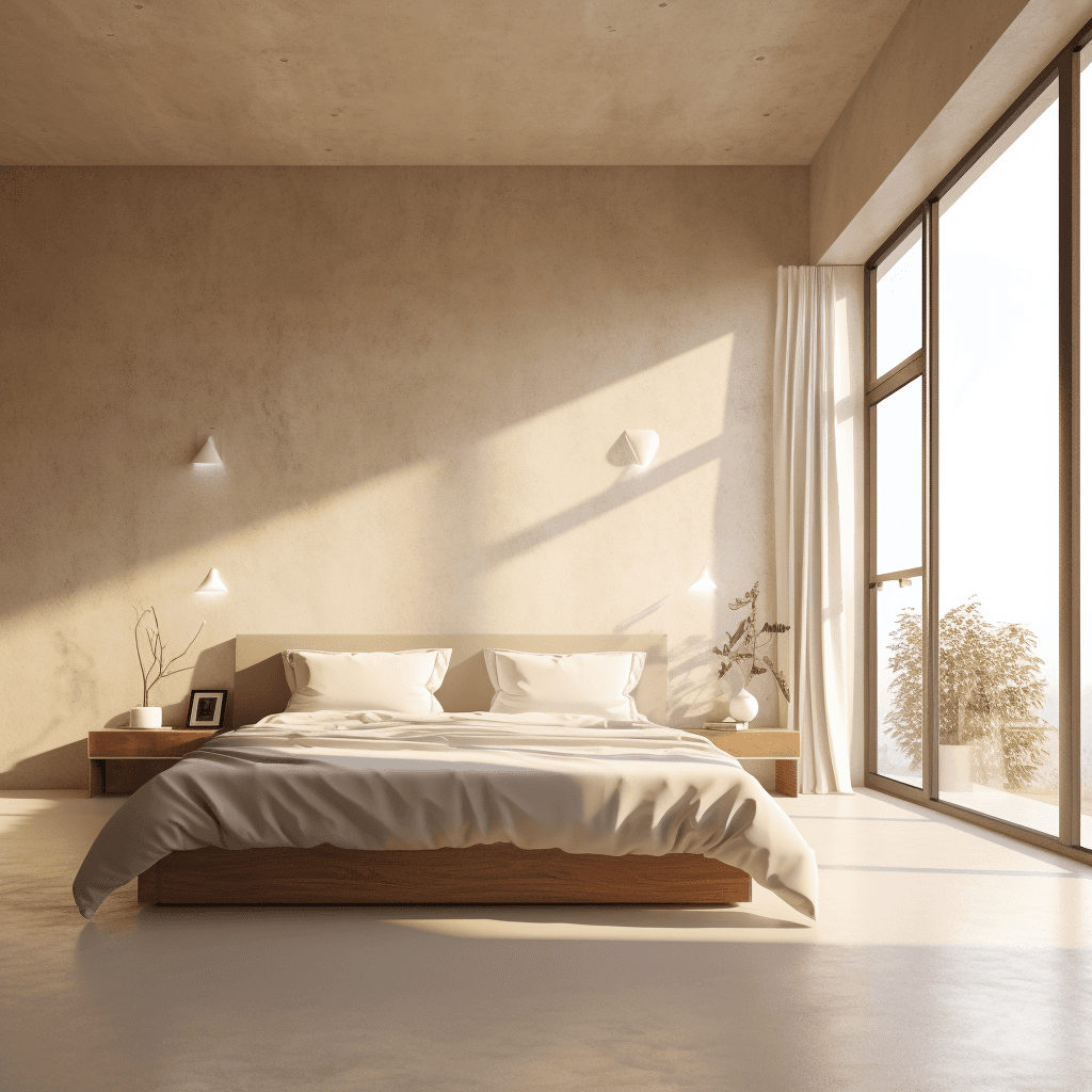 Microcement bedroom