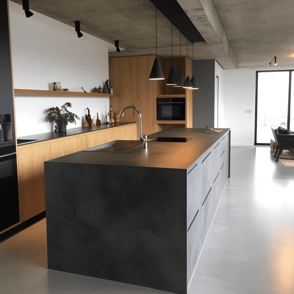 Microcement kitchen