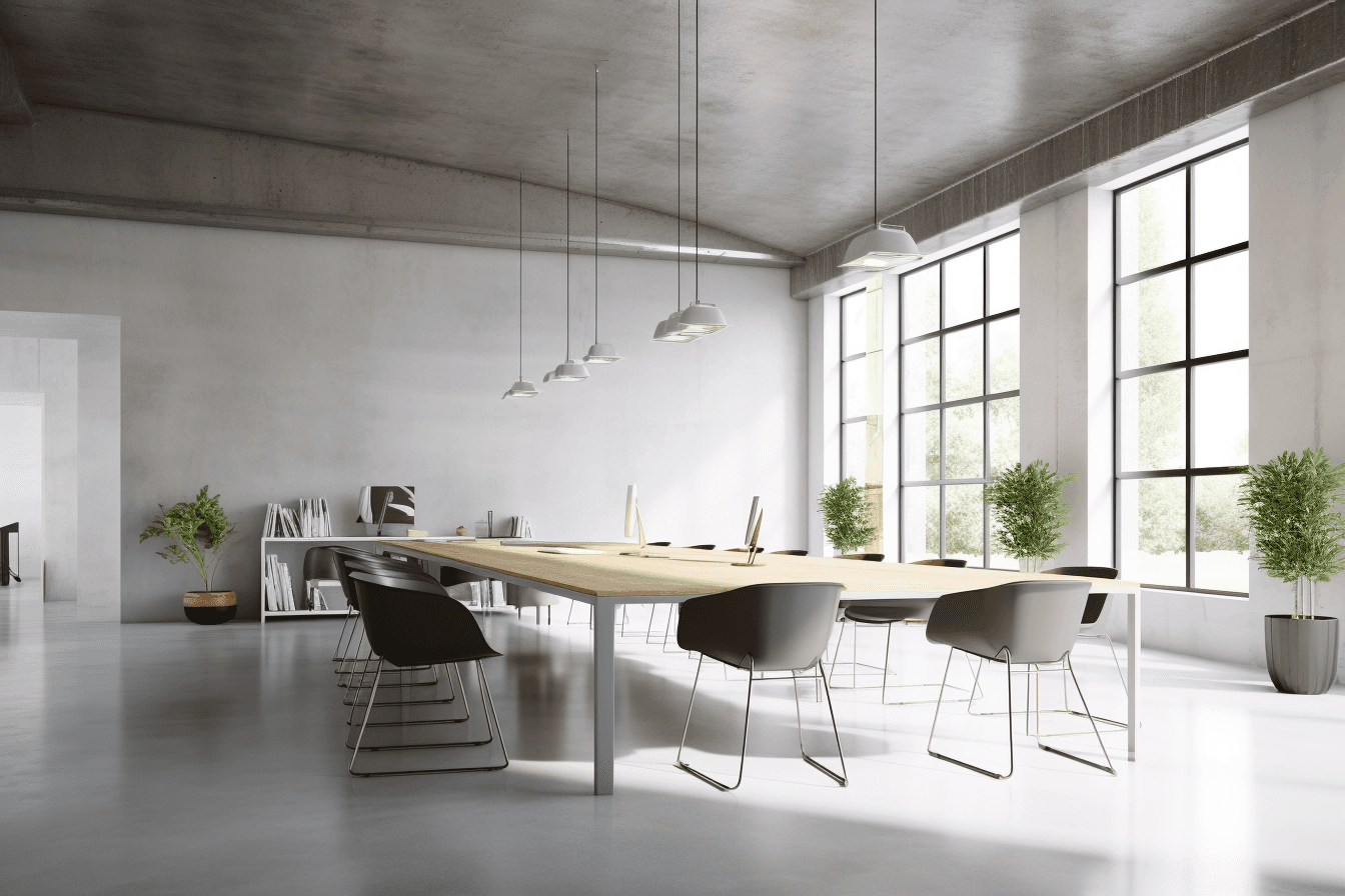 Microcement meeting room