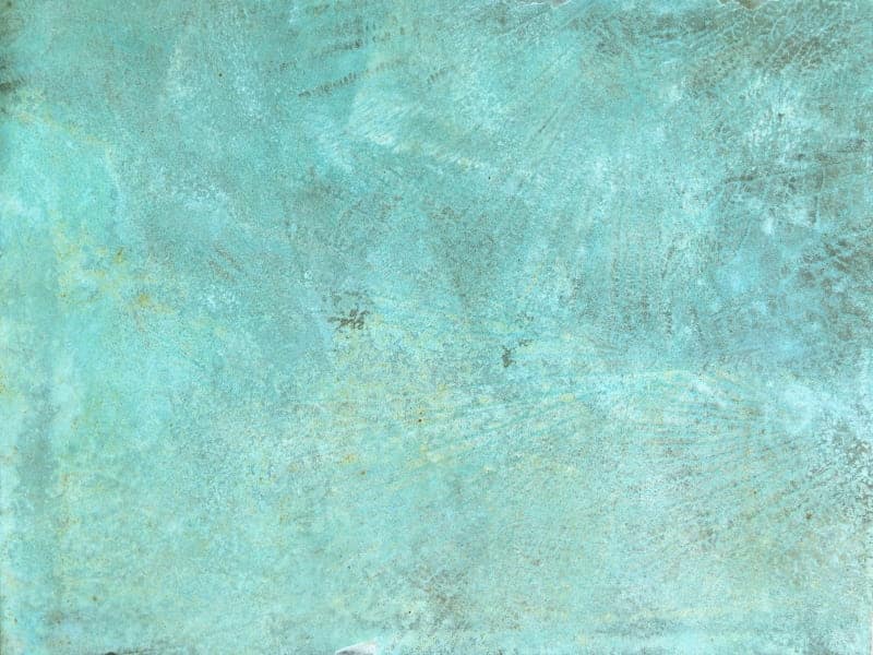 Copper with oxidant microcement finish sample